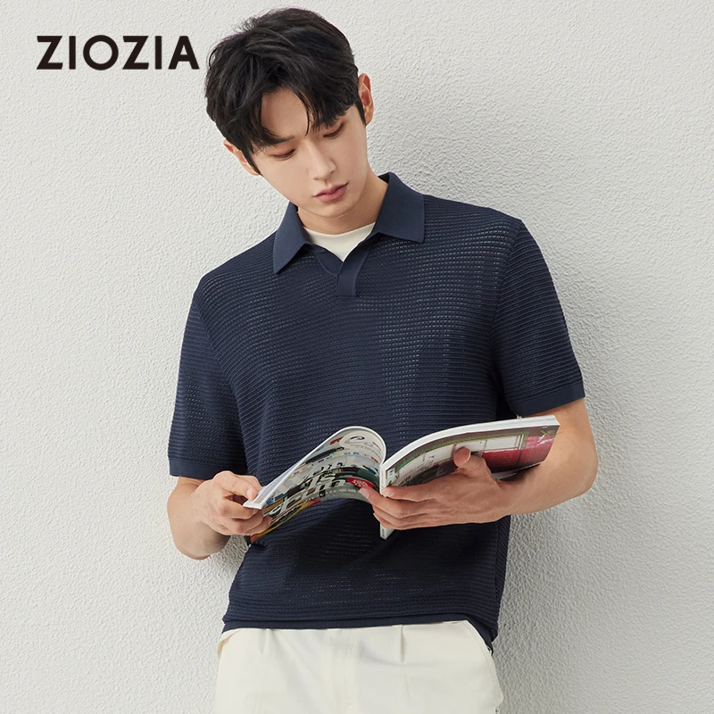 【5A抗菌】ZIOZIA通勤男装25夏海鸥领针织衫POLO衫ZEQE2240J