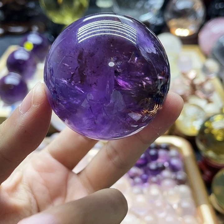 水晶珠宝半成品未镶嵌4.6cm乌拉圭紫水晶