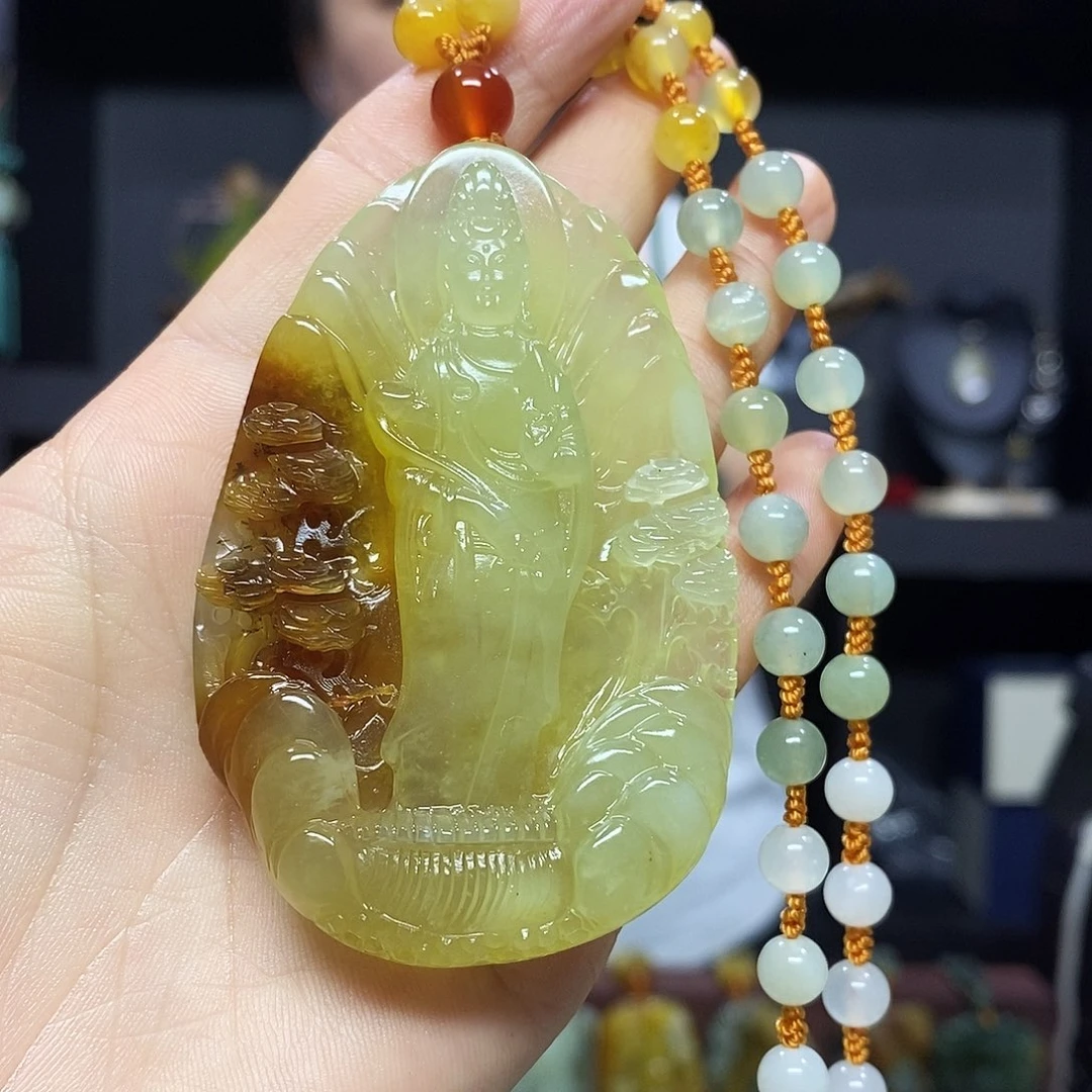 未镶嵌岫玉挂件吊坠