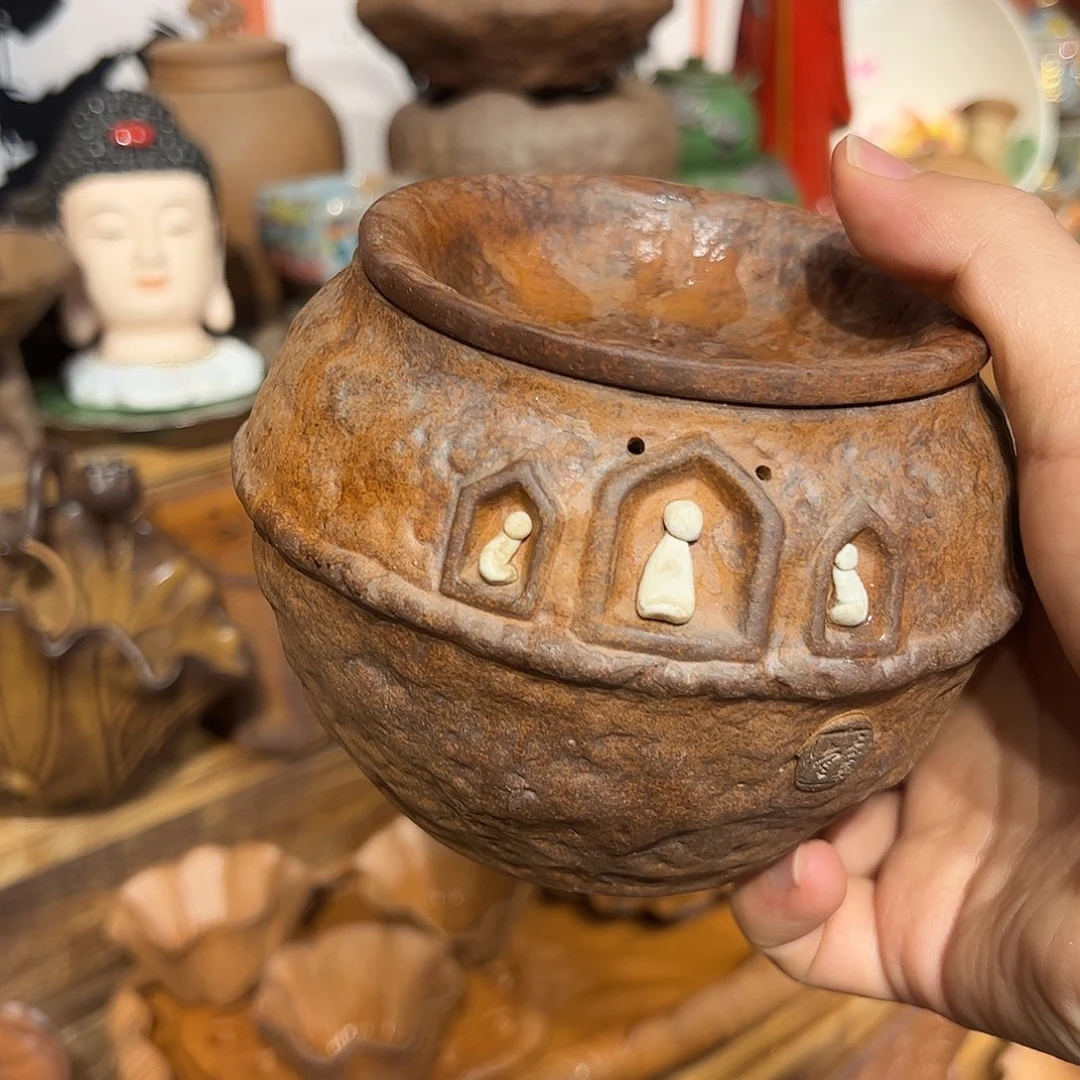 可以养的粗陶原矿老岩泥茶器