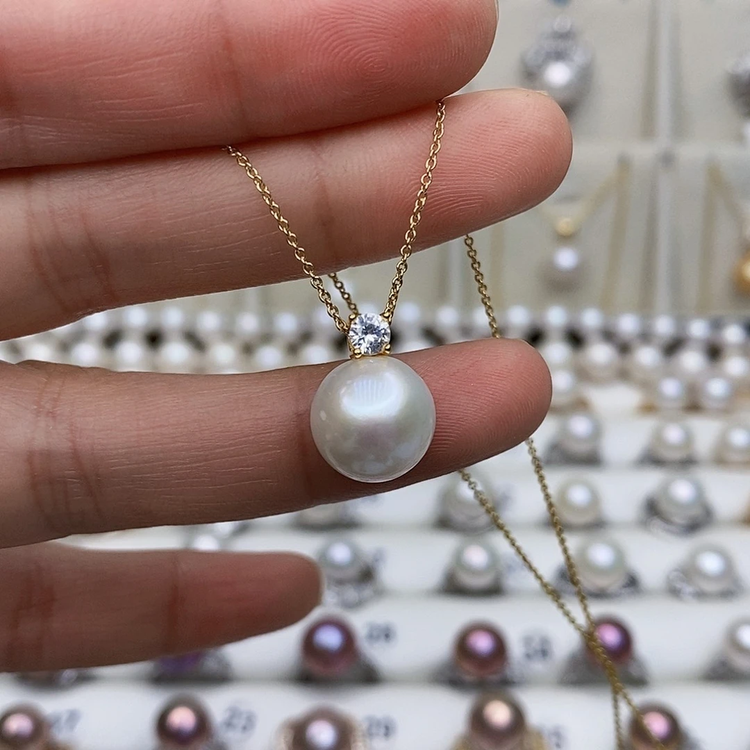 淡水珍珠颈饰银S925镶嵌