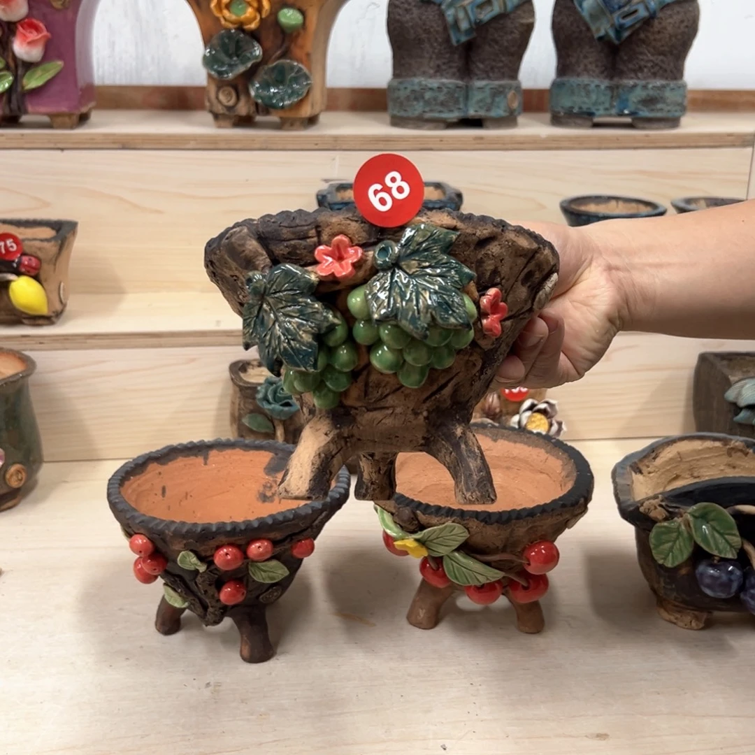 紫砂花盆68号内口15外高12