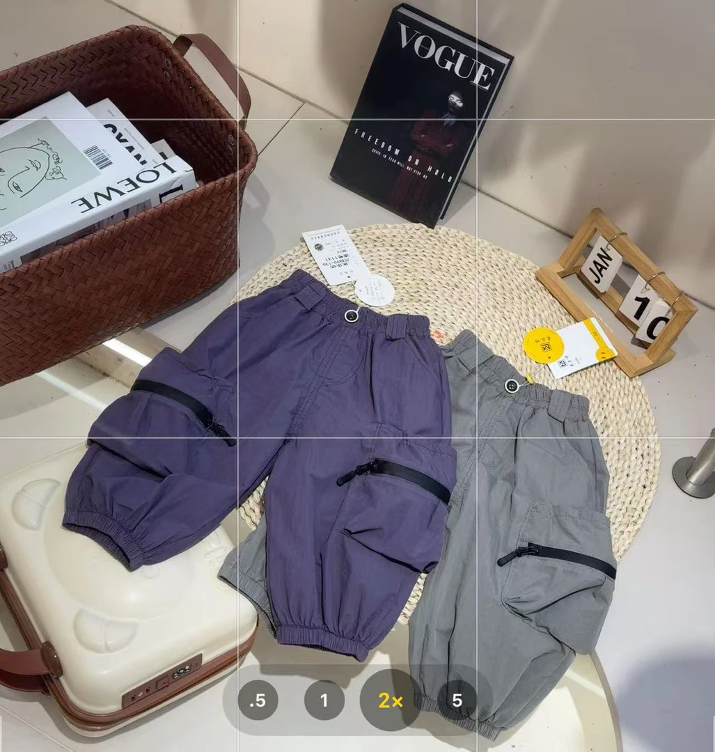 【哈哈家童装】儿童大口袋速干工装裤