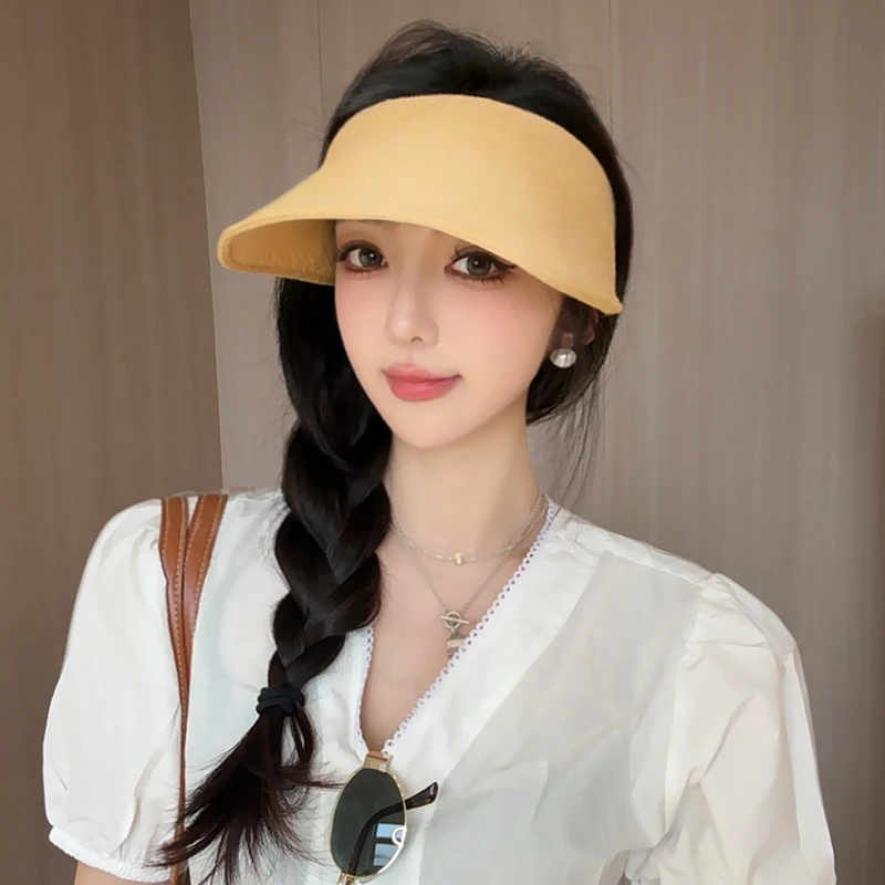 韩国东大门大帽檐防晒帽子女夏季防紫外线太阳帽可折叠空顶遮阳帽