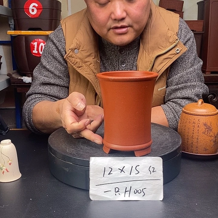 紫砂花盆货号一只H005