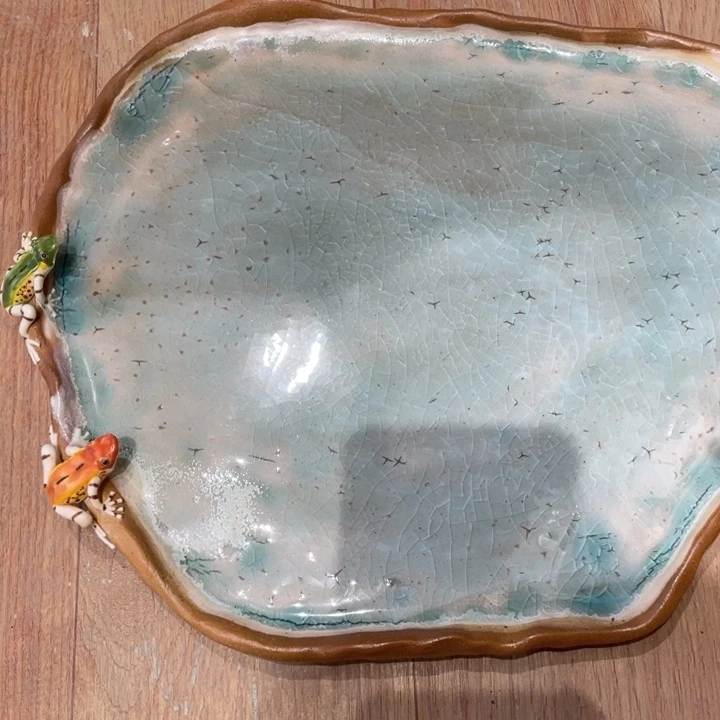 手工制作陶瓷茶具茶杯青蛙