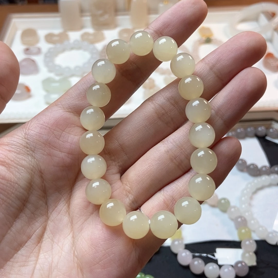 手链未镶嵌和田玉蜂蜜水微包容