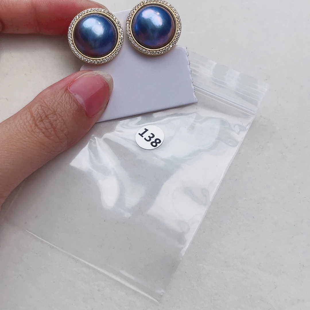 耳饰银S925镶嵌拼合珍珠（马贝珠）承****香