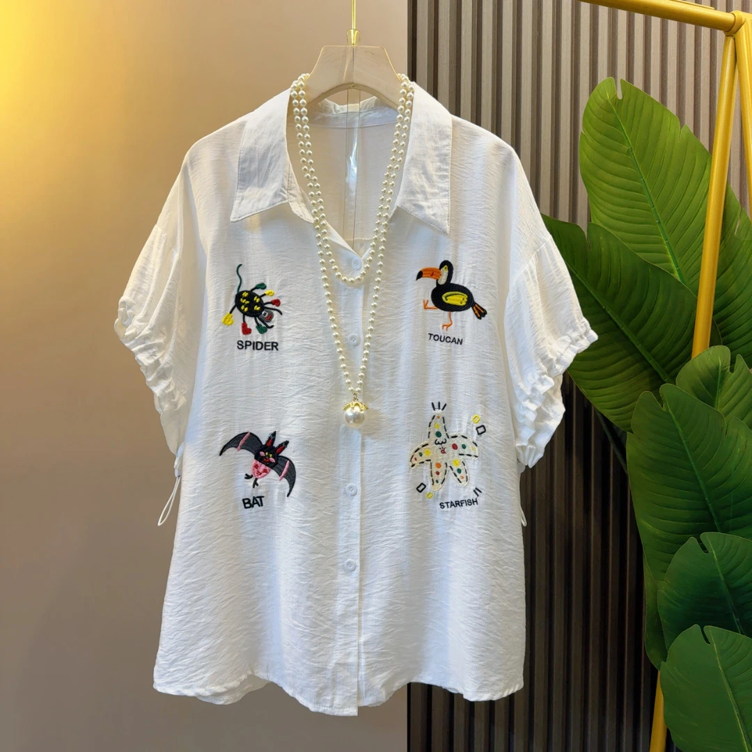 时髦气质欧货小众独特设计感衬衫衣长68左右遮肉显瘦