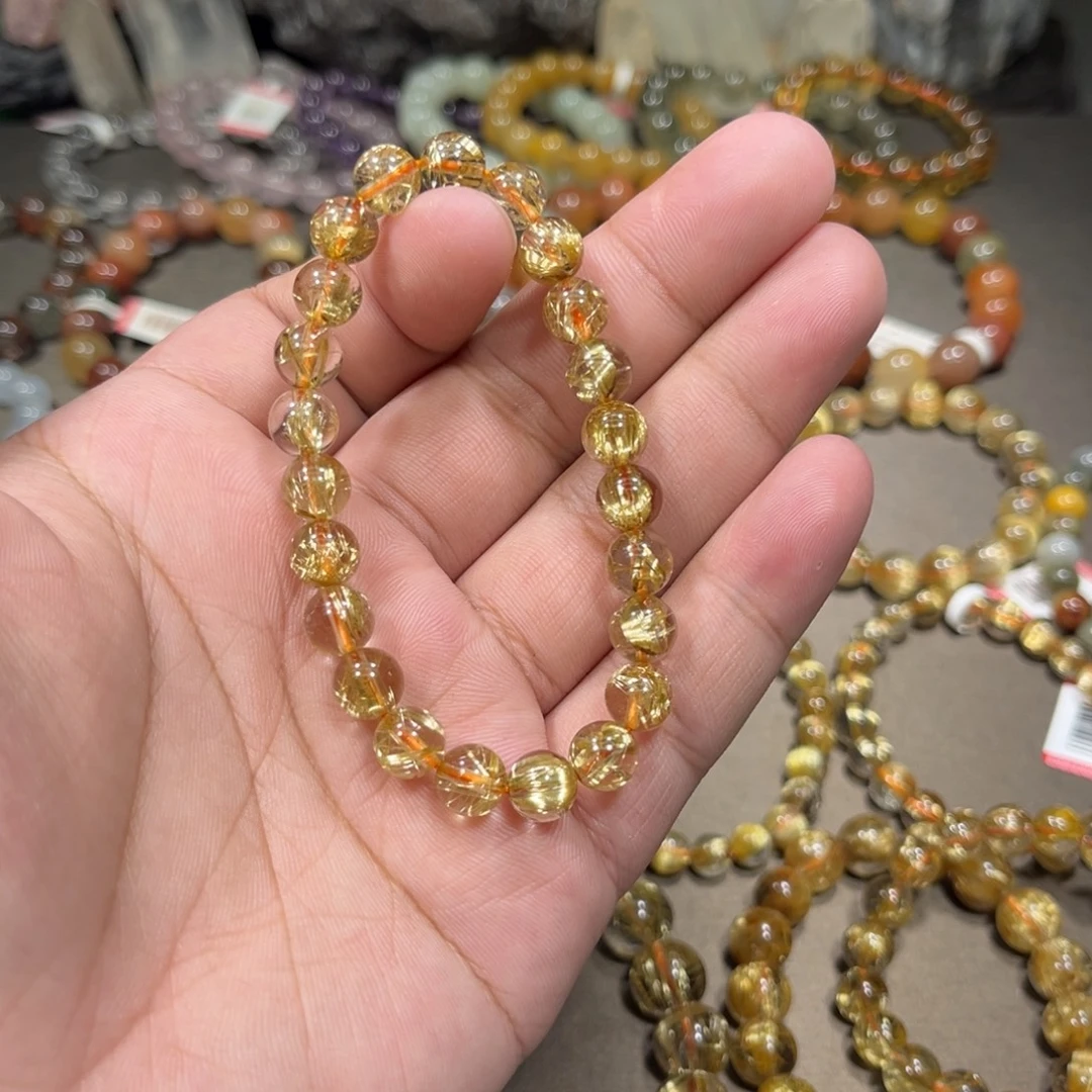 未镶嵌手串水晶钛晶