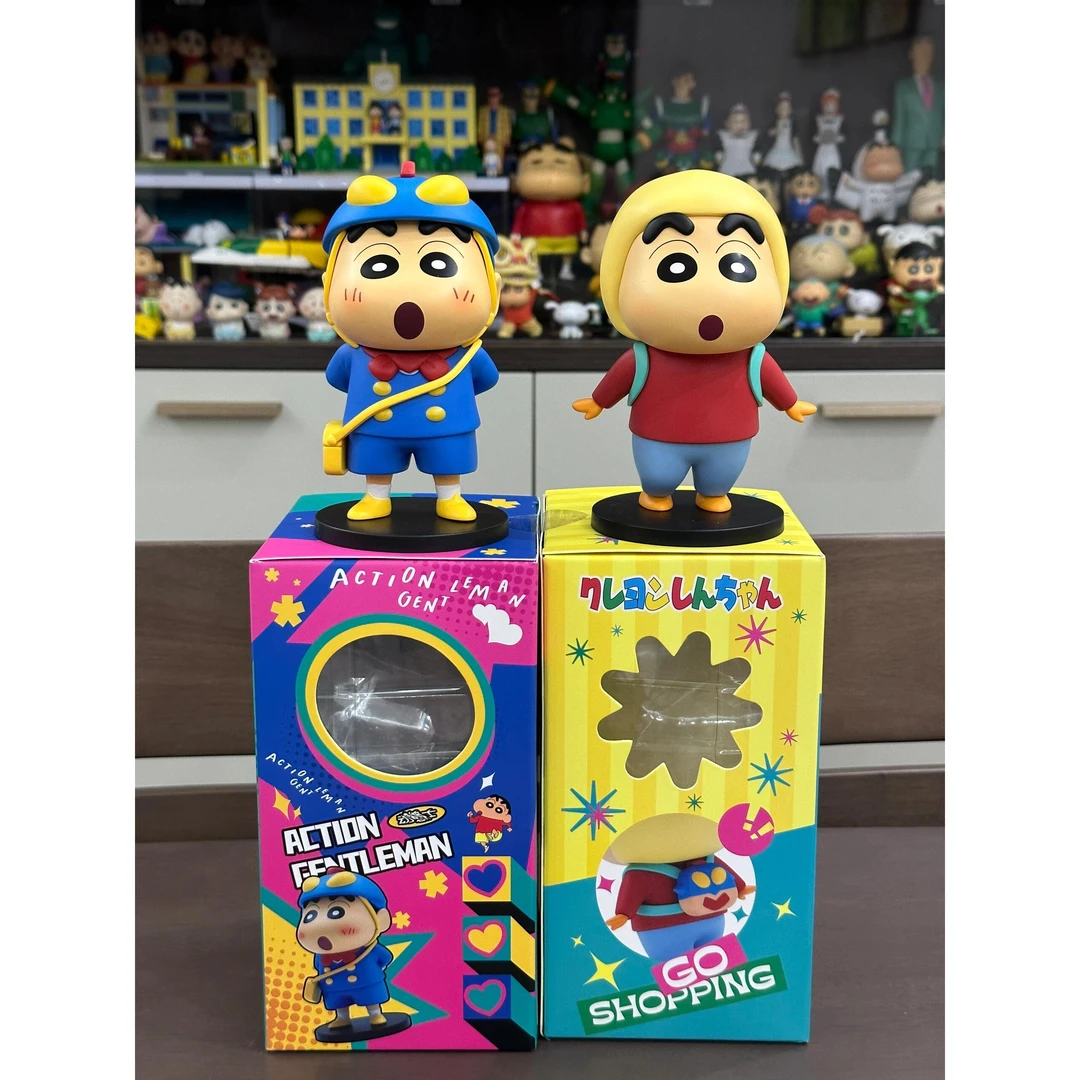 【52TOYS】蜡笔小新搞怪COS版潮流动感超人手办摆件可爱创意摆设