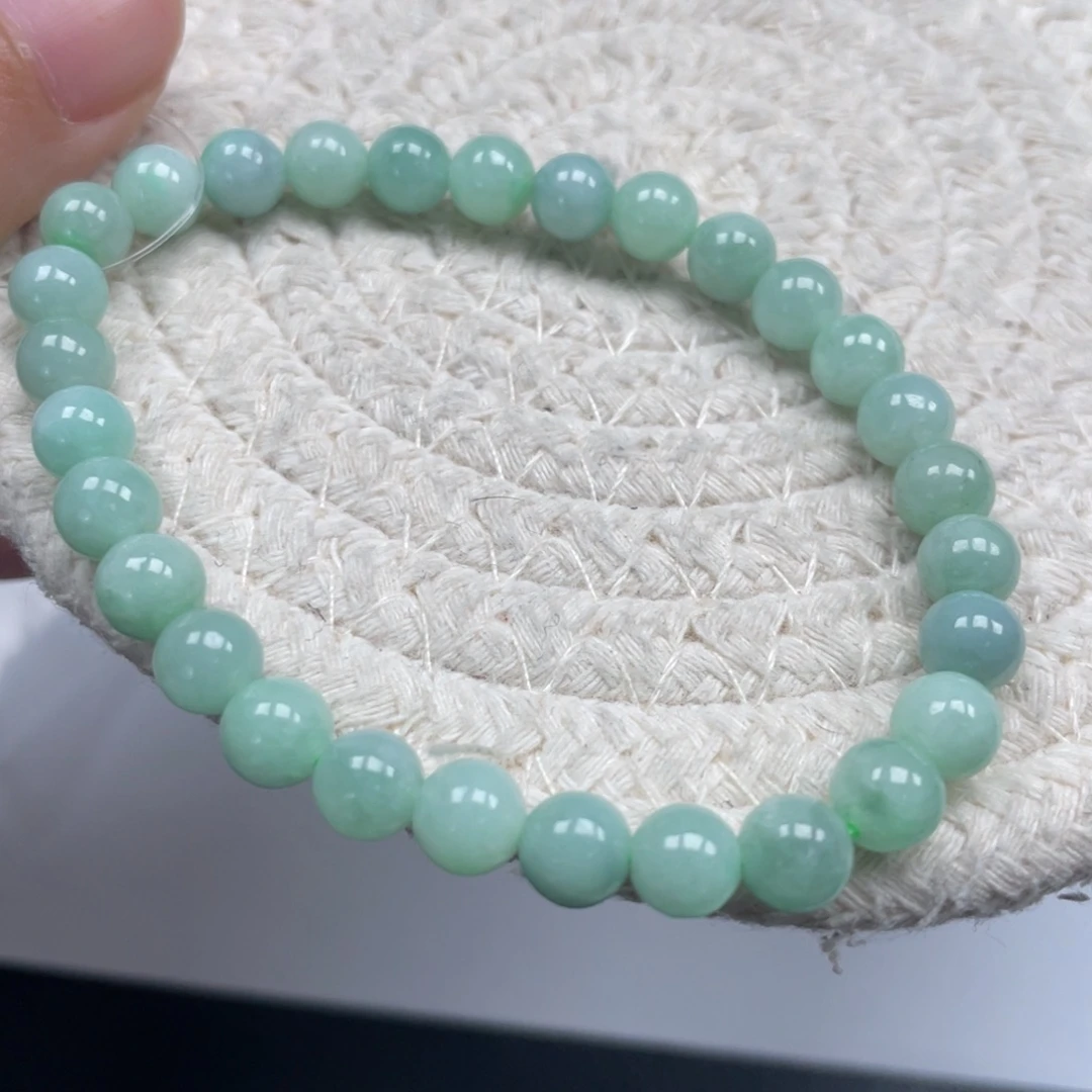 翡翠未镶嵌手链天然A货缅甸翡翠6.3