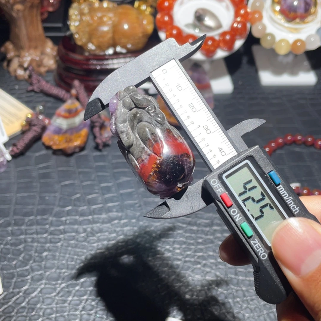 水晶珠宝半成品未镶嵌极光23貔貅摆件