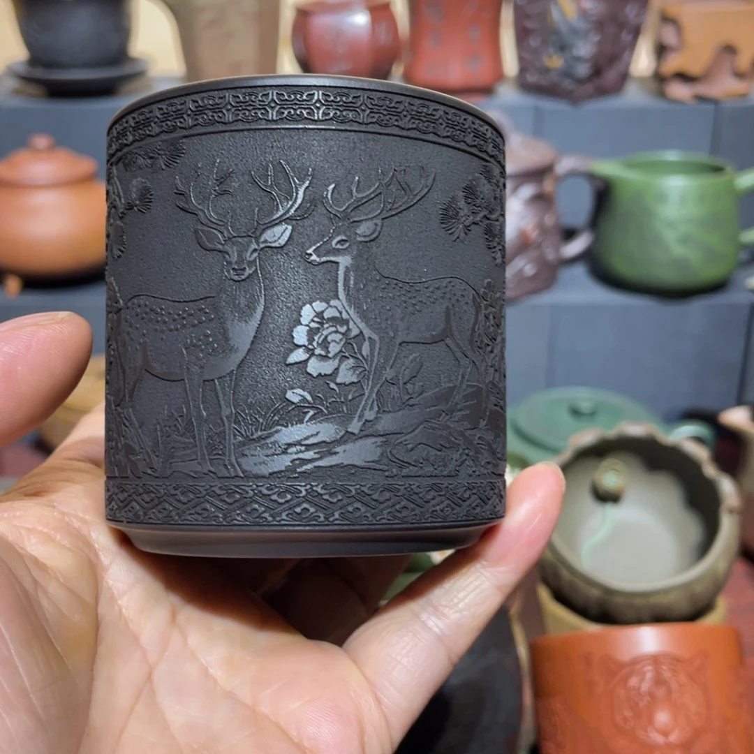 原矿紫砂手工主人杯