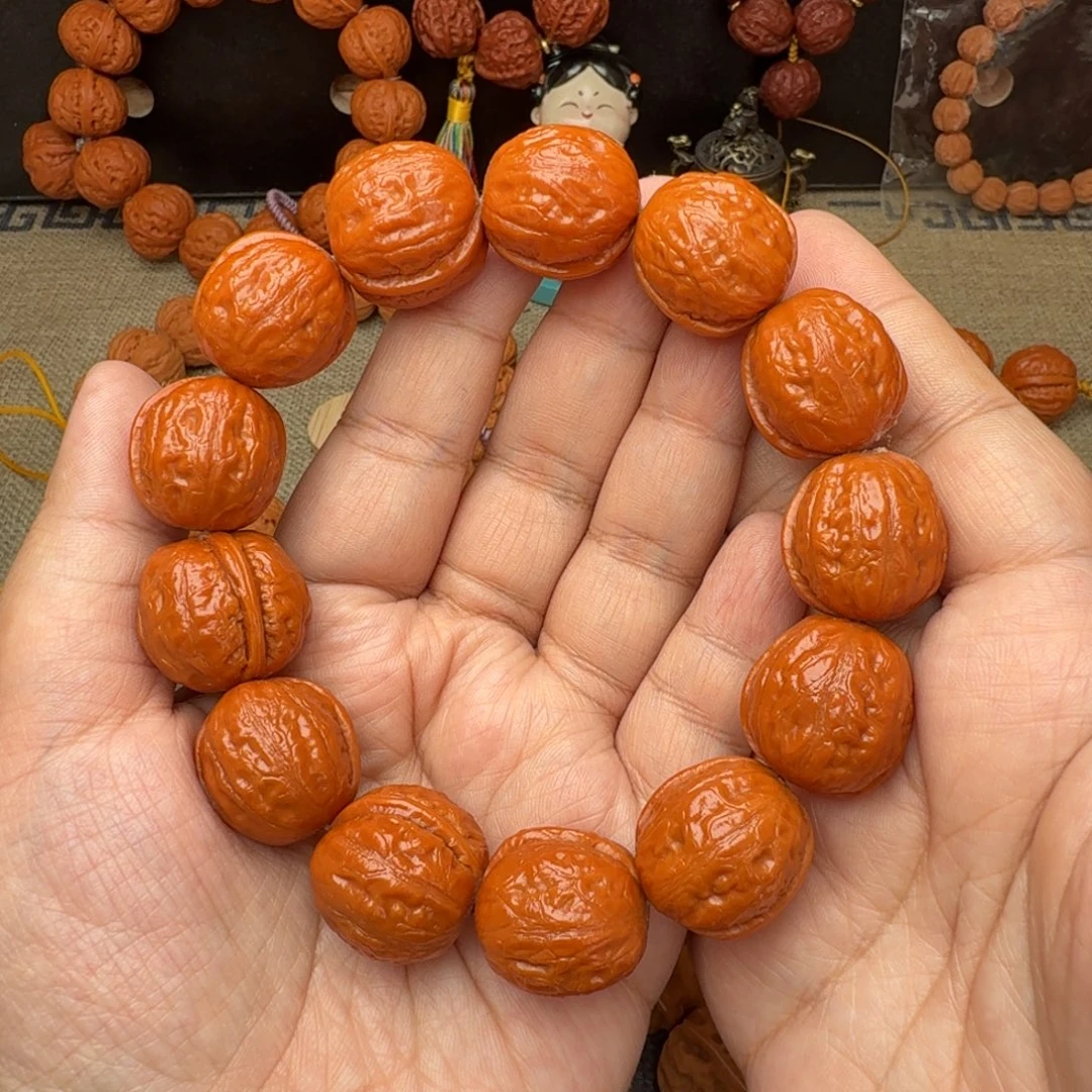 文玩核桃手串光头一道筋手串21