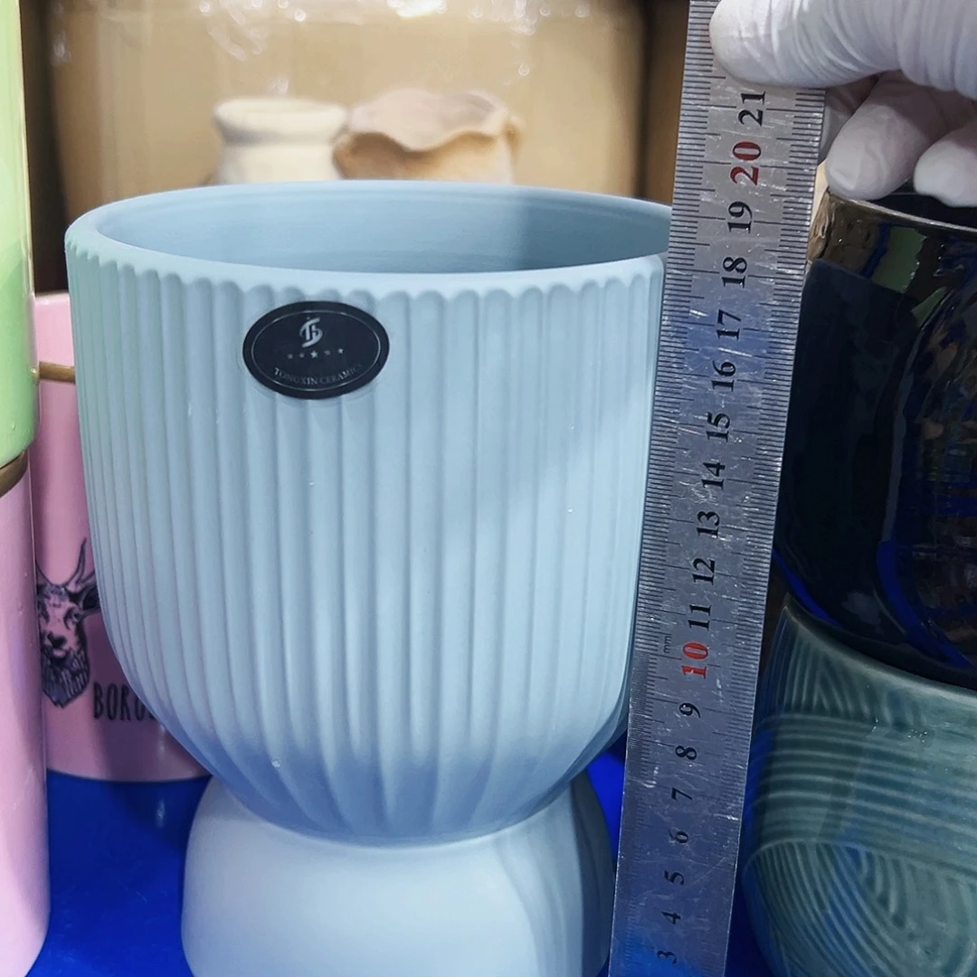 外贸尾单陶瓷花盆凑单18米包邮