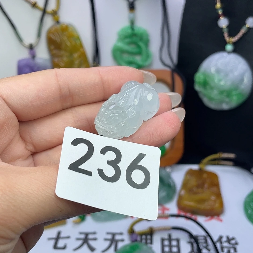 翡翠未镶嵌吊坠(赠链)