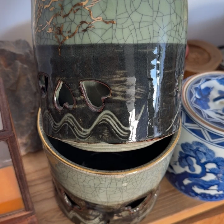 清***渡瓷片青花瓷器杯子茶具