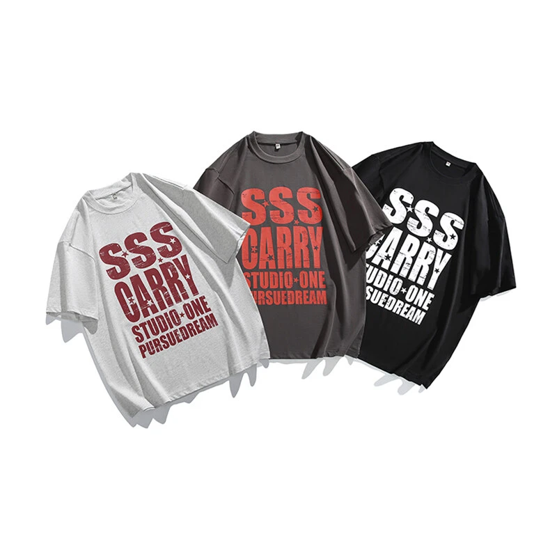 夏季新款T恤大印花字母短袖简约百搭