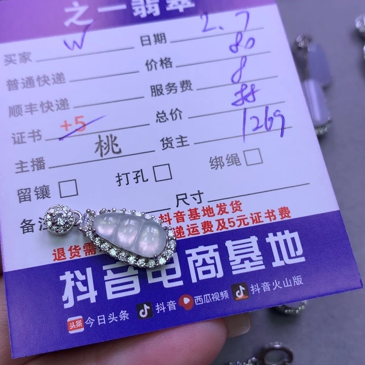 翡翠颈饰银S925镶嵌W**王