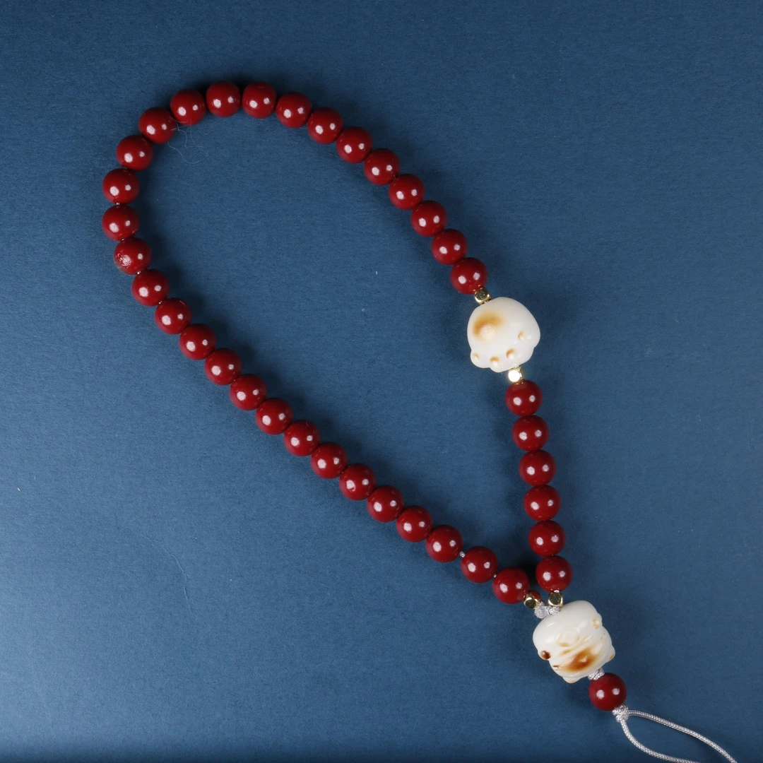 天然辰砂【小娟珠宝】F40 辰砂菩提手链 5951