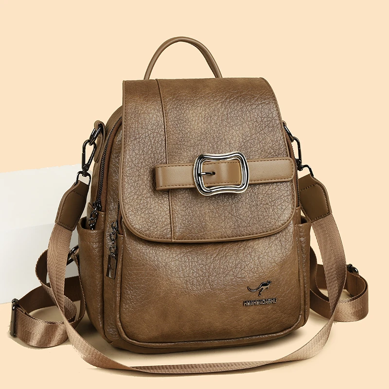 正品专柜女士韩版复古双肩包2025新款妈妈逛街旅游旅行大容量背包