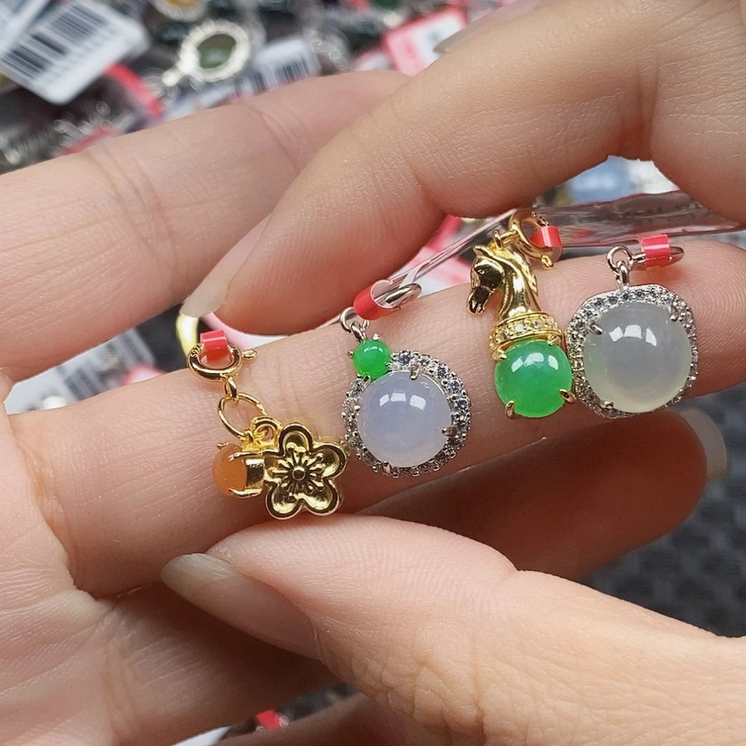 翡翠银S925镶嵌戒指