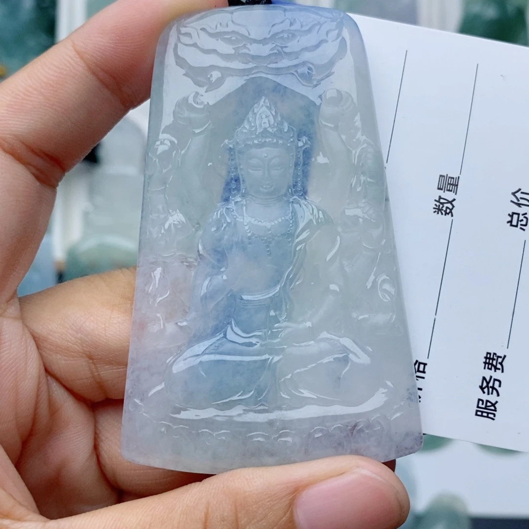 翡翠未镶嵌颈饰千手