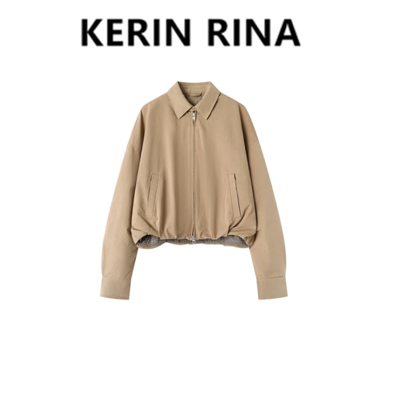 Kerin{麦麦}--2025秋冬新款翻领短款外套潮流好物