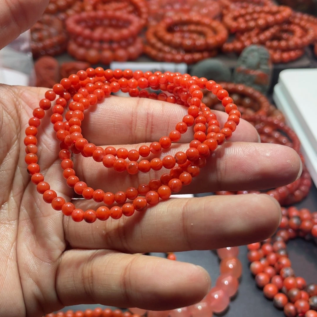 南红玛瑙手链未镶嵌