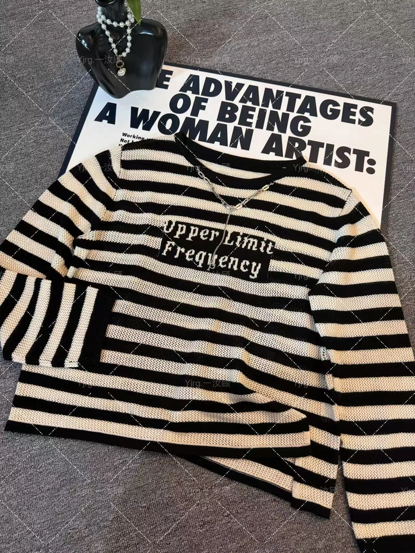 Yrg 条纹链条针织衫女G70