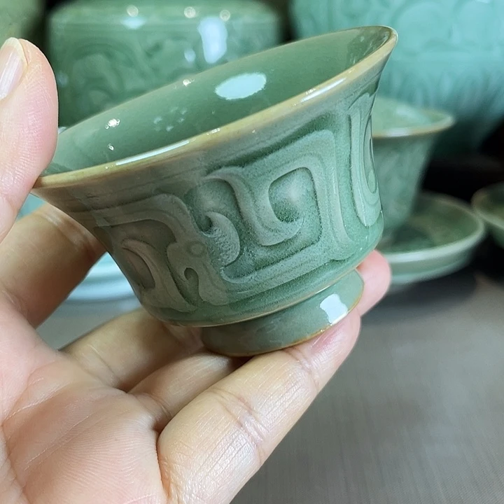 耀州窑全手工主人杯有小矿点