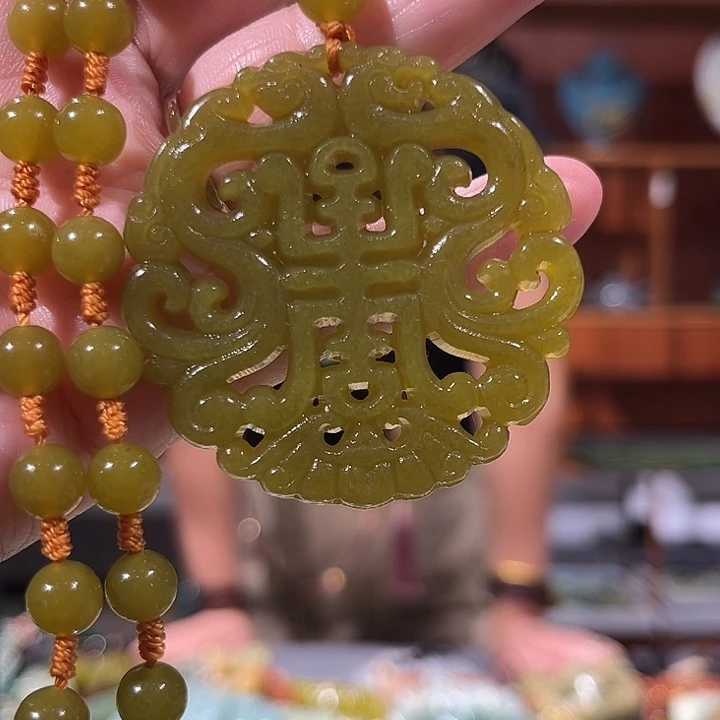 未镶嵌岫玉毛衣链