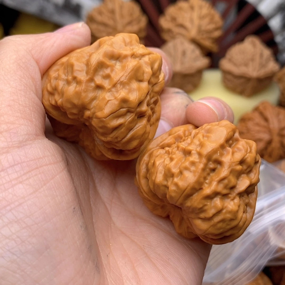 文玩核桃把件38蛙打底