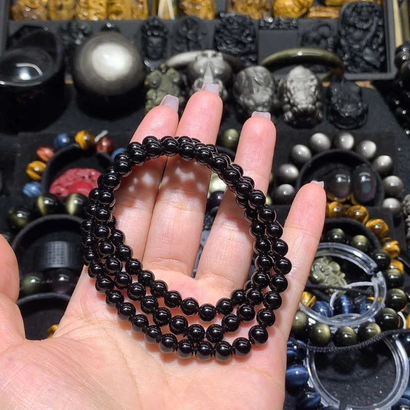 【闪购商品】黑曜岩珠宝奇石未镶嵌路**?