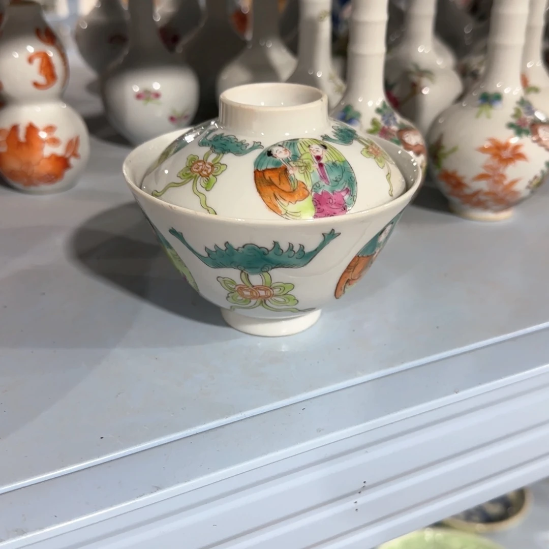 瓷片摆件手绘瓷器全部处理