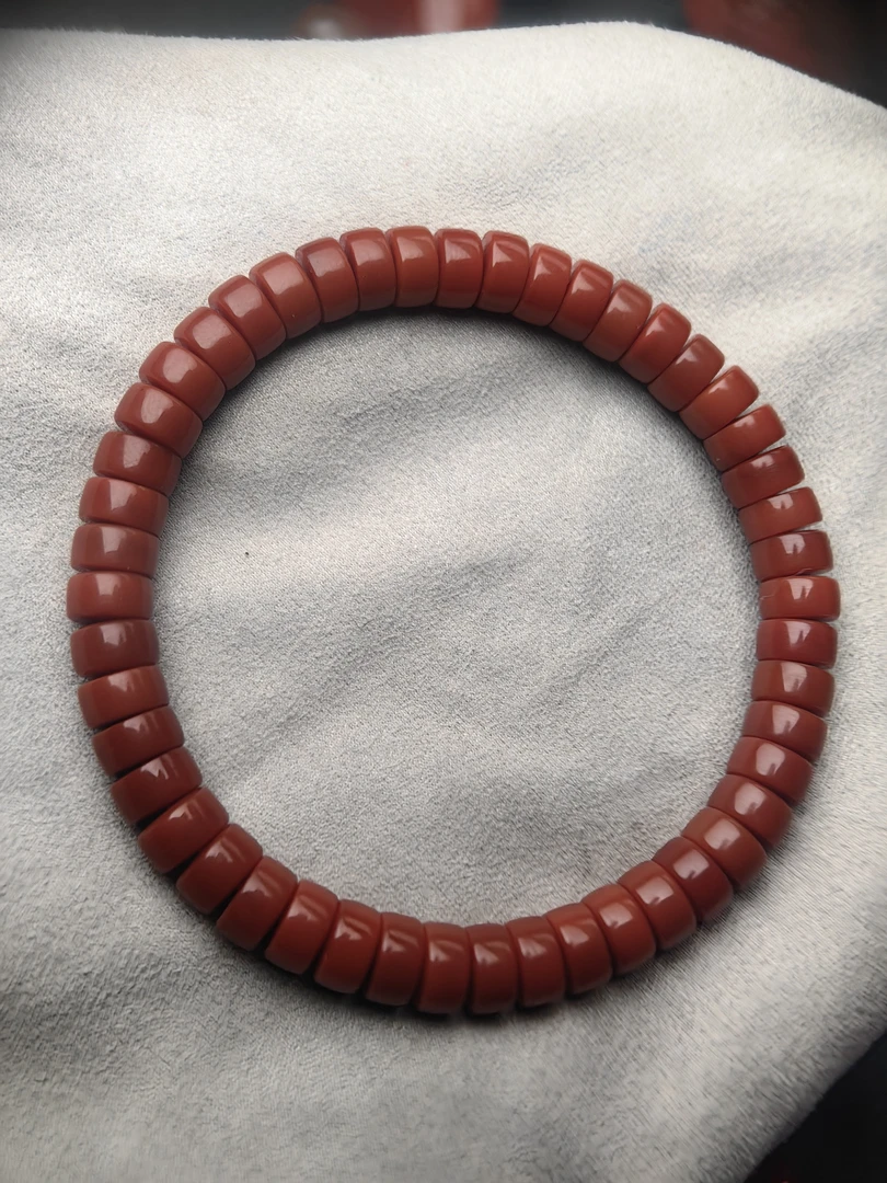 云南保山东山大水沟南红玛瑙隔片珠手串