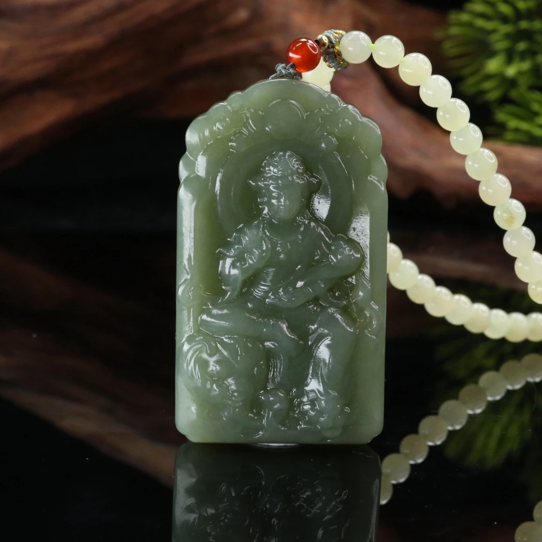 11和田玉普贤菩萨/900098上海嘉禾拍卖