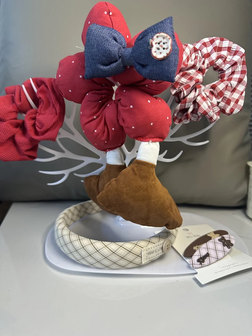 韩系甜美风卡通花朵波点发圈发绳头饰百搭少女可爱简约发饰女