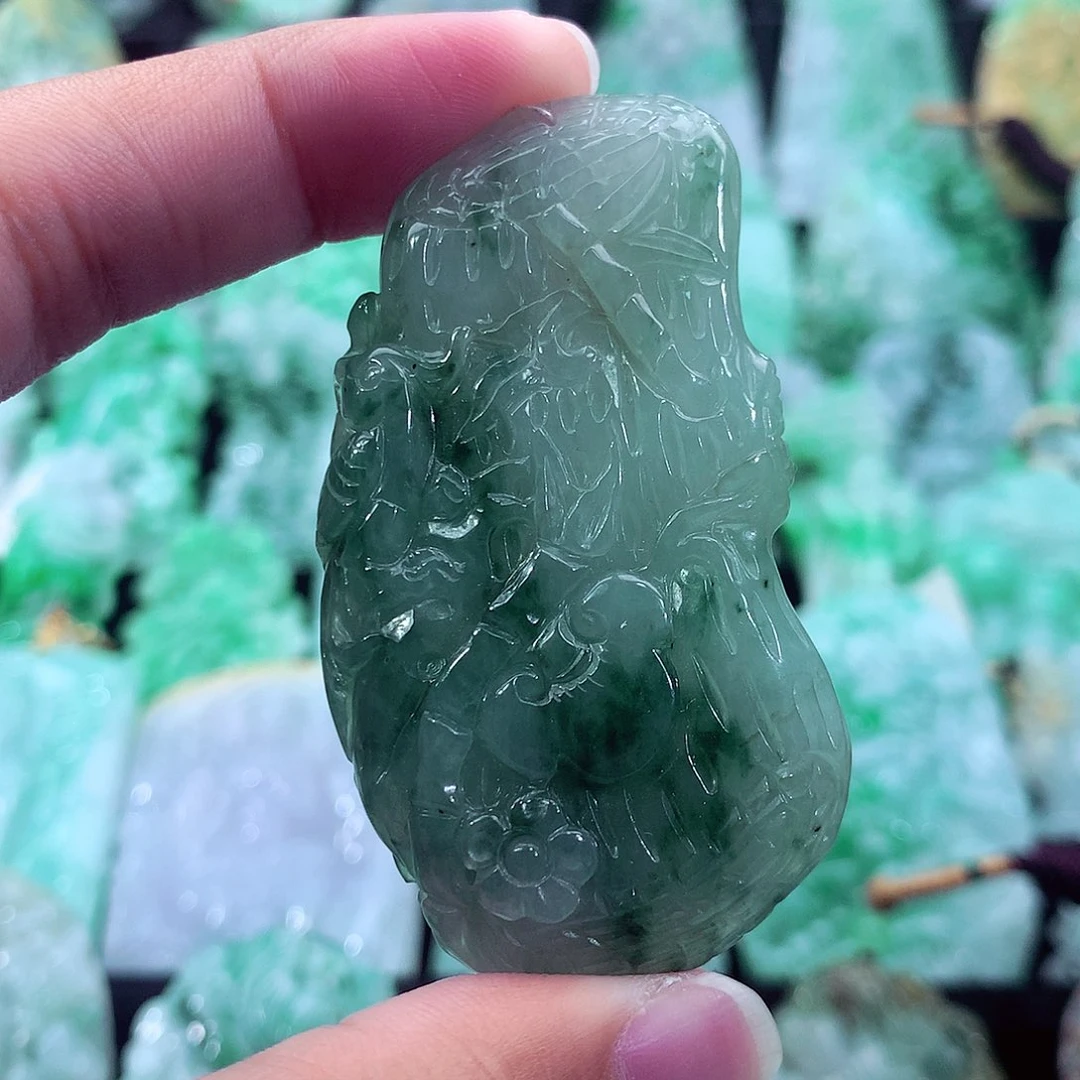 翡翠未镶嵌吊坠(不含链)