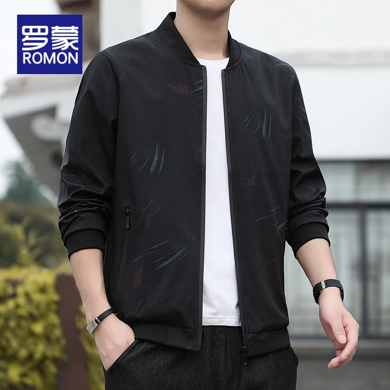 罗蒙男装夹克秋冬款商务休闲外套男款2025新款秋季男士时尚上衣男