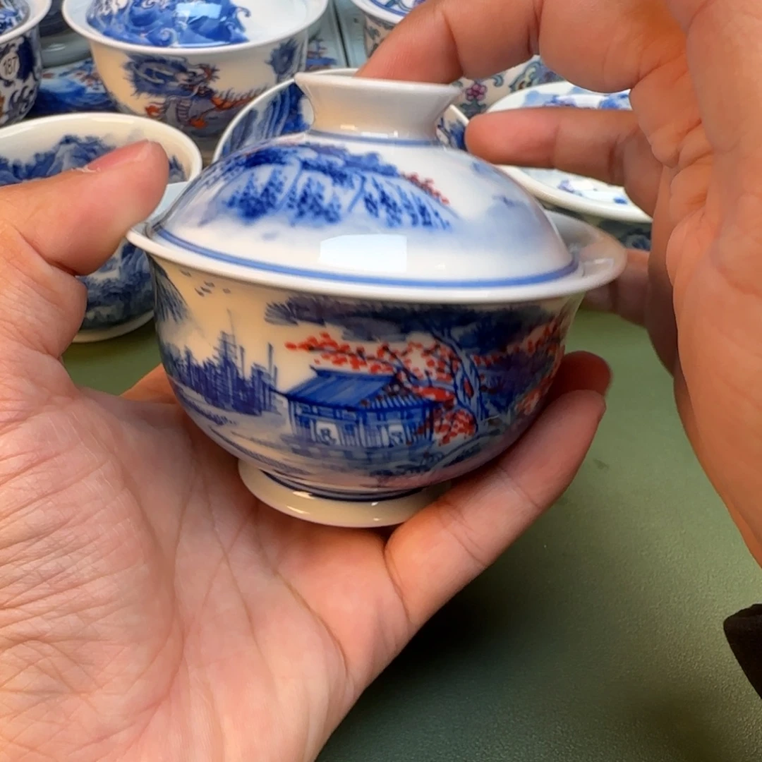 纯手工纯手绘茶具石头75