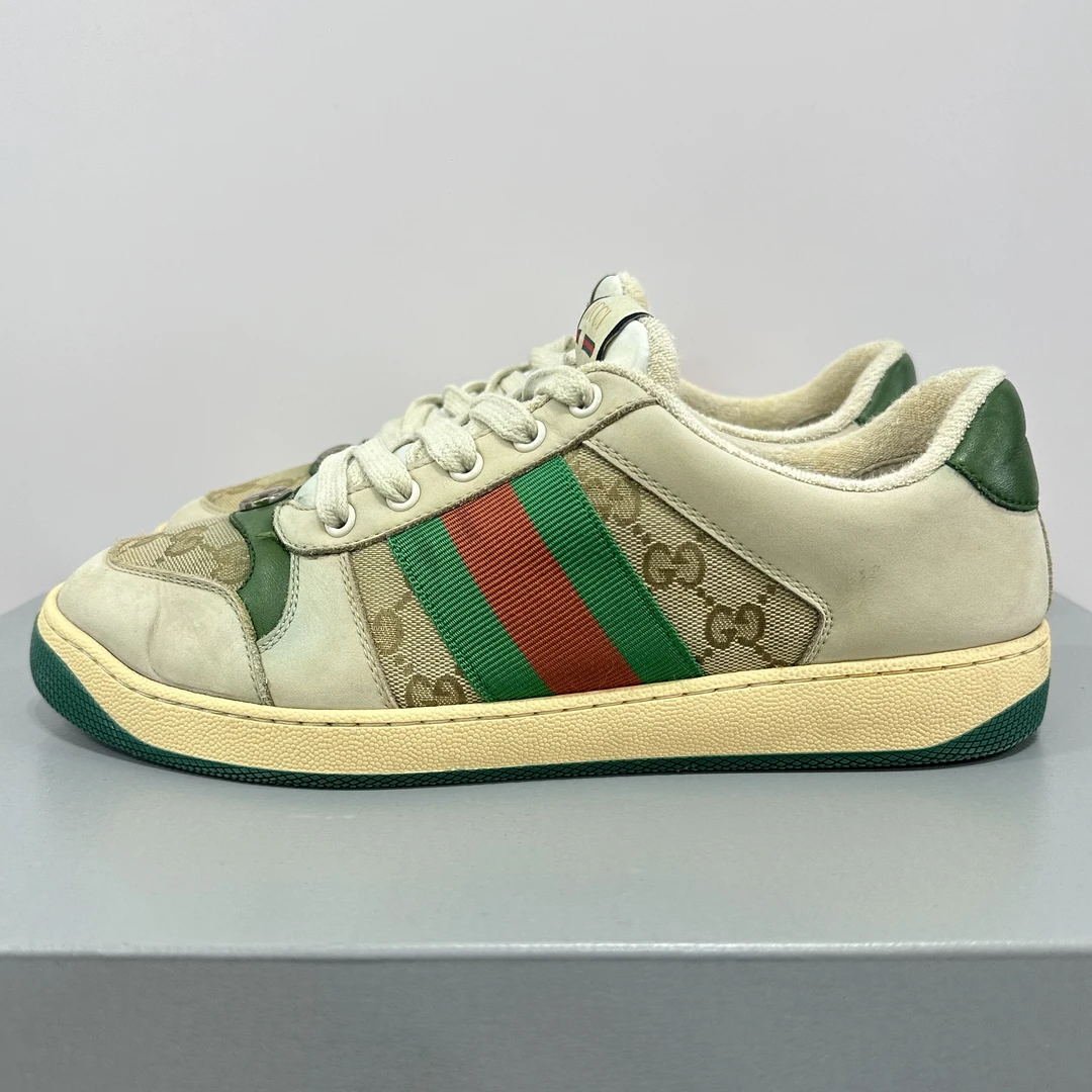 95新 GUCCI/古驰 41码 Screener 乌木色 脏脏鞋