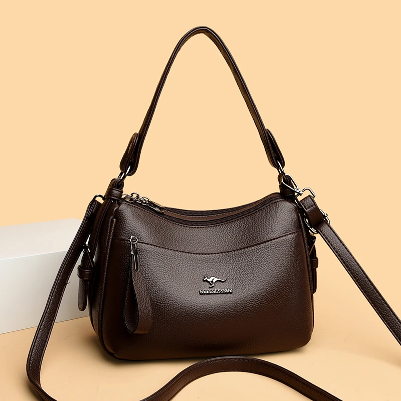 吉尼斯袋鼠单肩包正品2025新款时尚女士手提斜挎包百搭中年妈妈