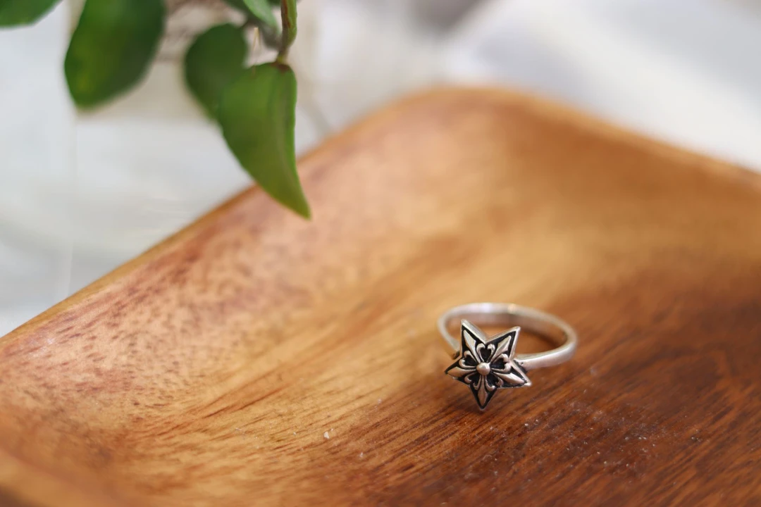 不锈钢戒指 星星戒子银戒百搭简约