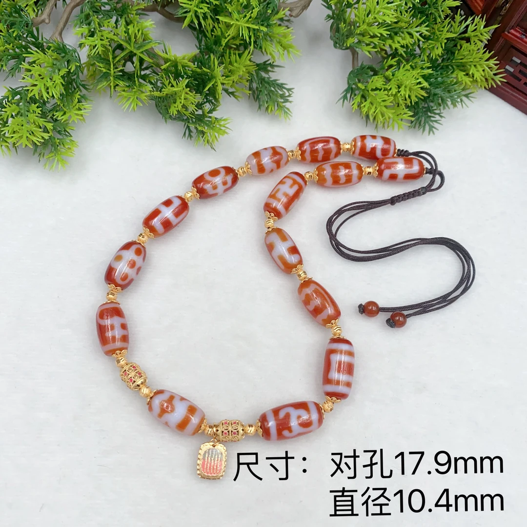 天珠财财度度天天大鹏万万贵贵闪五多图腾锁骨链～多样性发货其一