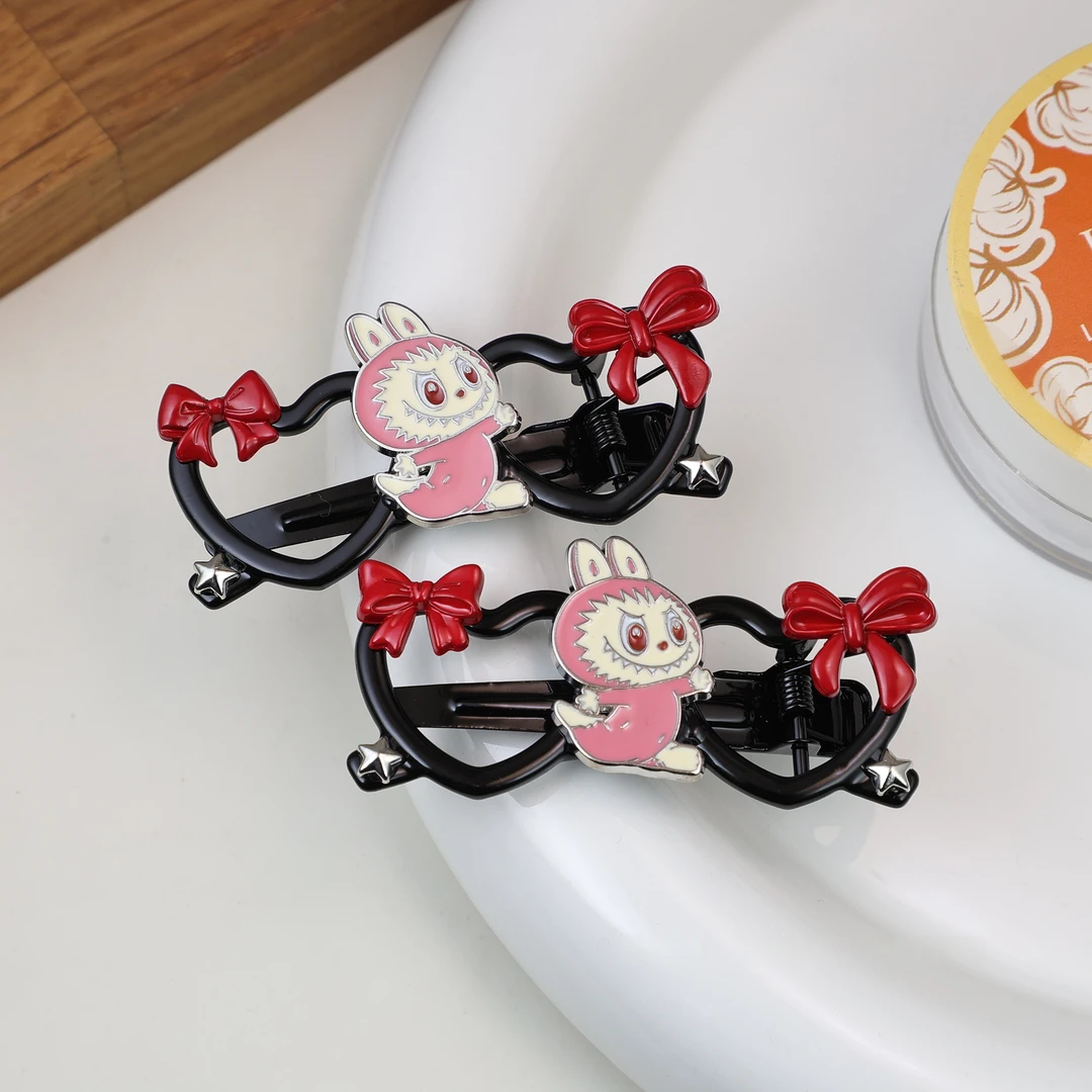 21664黑红蝴蝶结布布对夹