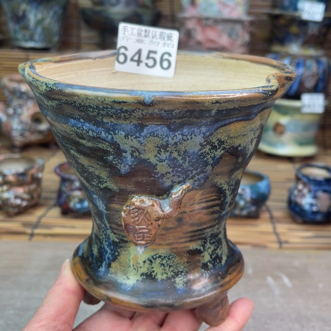 手工花盆默认瑕疵完美者勿拍