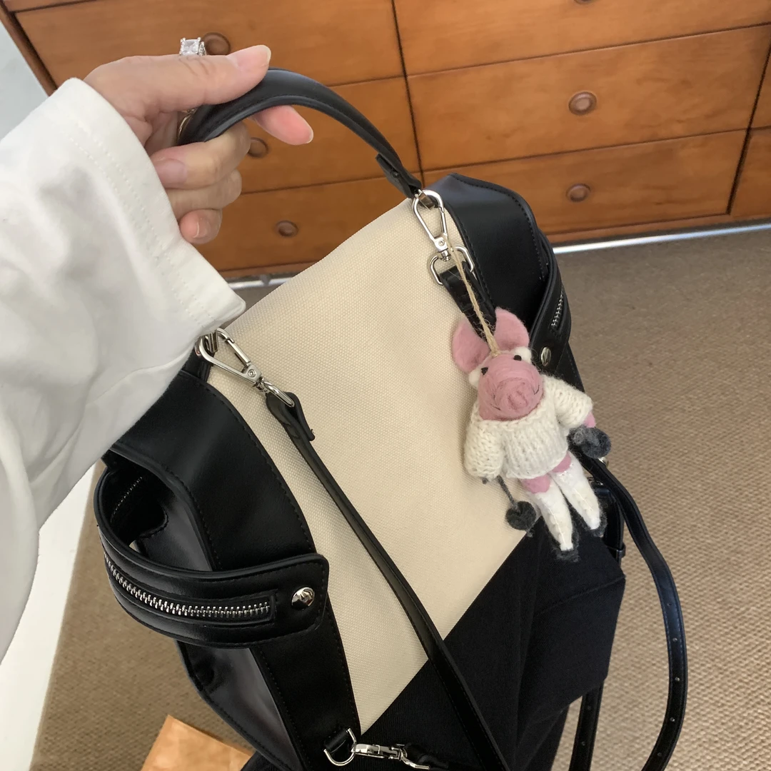 nno小众品牌女包 黑白双肩包 斜挎包 1792