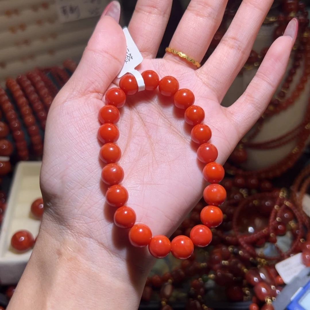 南红玛瑙未镶嵌手链9mm
